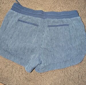Athleta Blue Striped Athletic Shorts